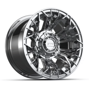 12" Stellar Chrome Golf Cart Wheel - 12"x7" ET-25 Offset⎮GTW®