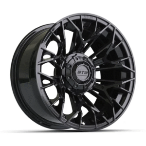 12" Stellar Matte Black Golf Cart Wheel - 12"x7" ET-25 Offset⎮GTW®