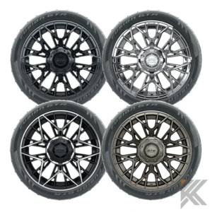 14" GTW® Stellar Wheels with Fusion GTR 205/40R14 DOT Tires - Set of 4 - Select Your Finish