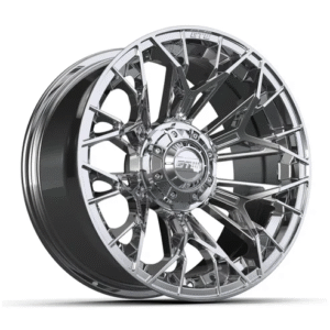 15" Stellar Chrome Golf Cart Wheel - 15"x7" ET-25 Offset⎮GTW®