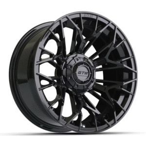 15" Stellar Matte Black Golf Cart Wheel - 15"x7" ET-25 Offset⎮GTW®